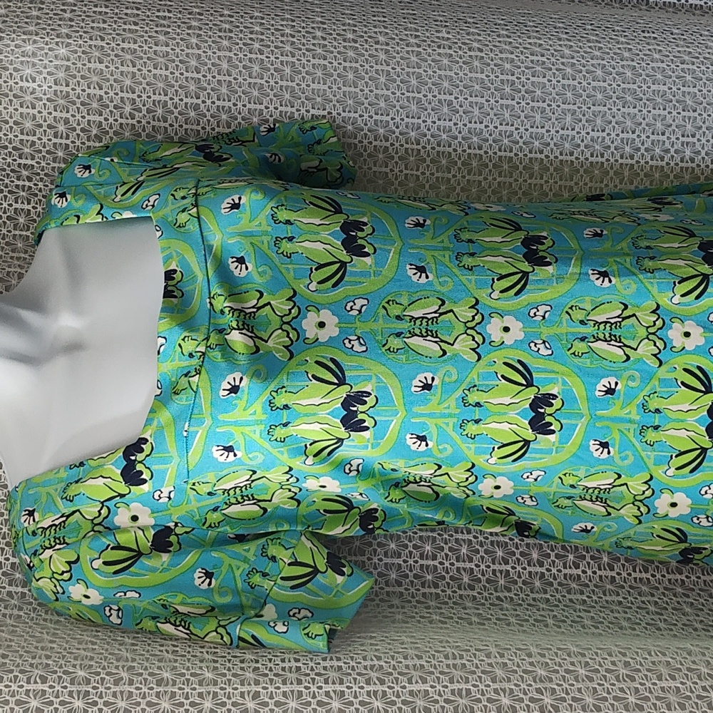 Women's Square Neck Green Floral Print Dress
